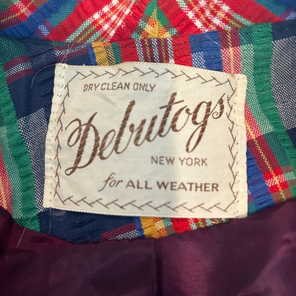 Debutogs vintage 1960’s Multicolor Plaid Women's Coat - Picture 3 of 3